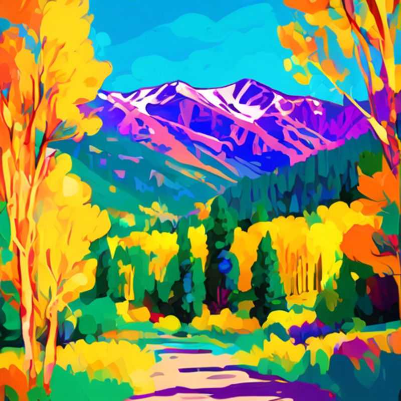 Un voyageur romantique solitaire se délectant de la beauté majestueuse des montagnes enneigées d'Aspen, Colorado, pendant un séjour estival de deux semaines.