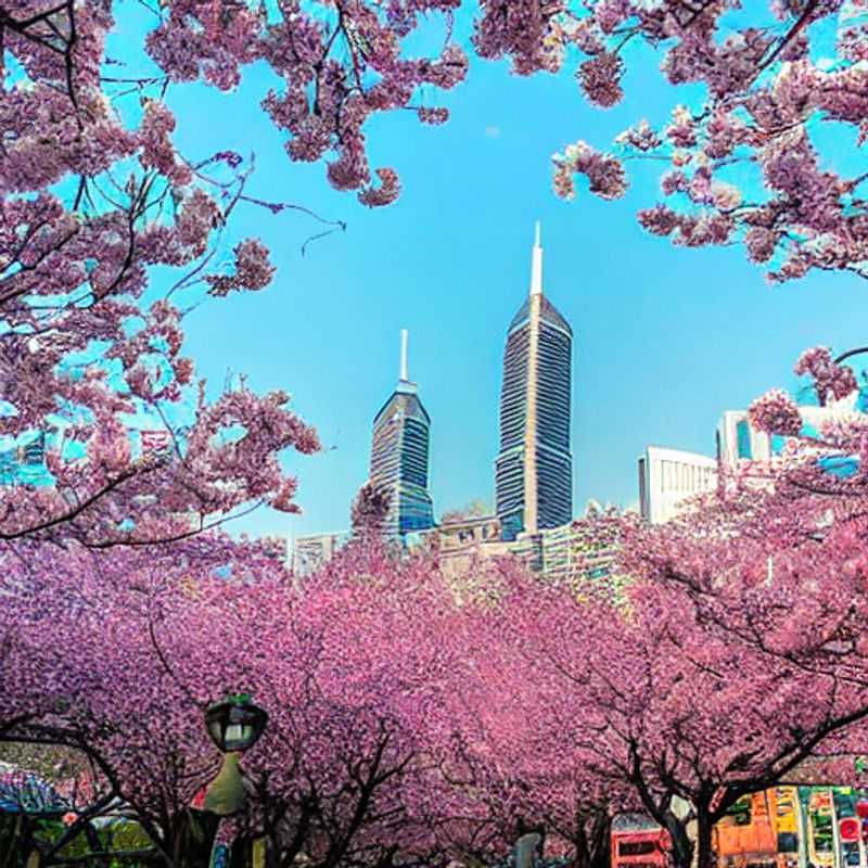 Séoul au printemps : des cerisiers en fleurs et une ville vibrante.