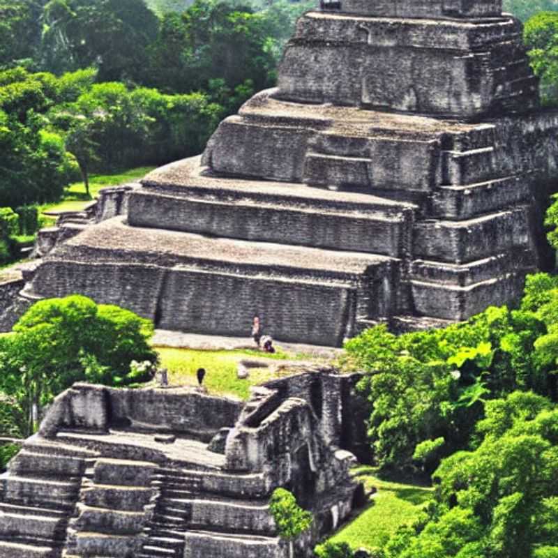 Les ruines mayas de Tikal, Guatemala, baignées de soleil printanier.