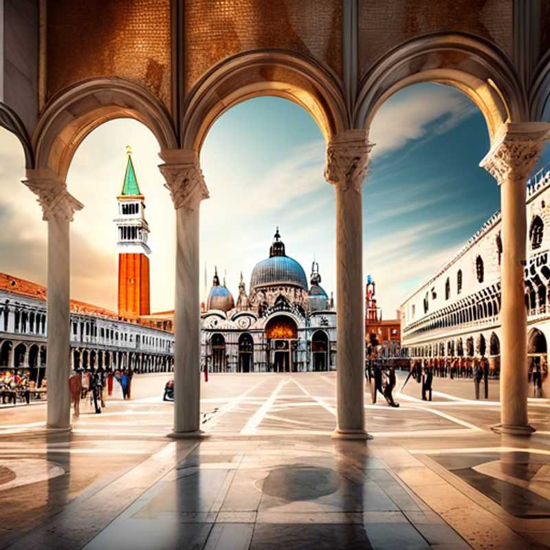 Deux couples explorant les charmes hivernaux de Venise, la Sérénissime, en flânant sur les canaux et en admirant les façades colorées des palais.