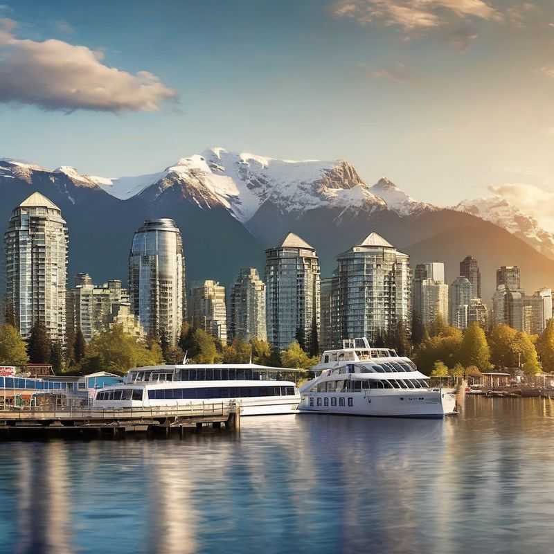Quartier animé de Vancouver, Canada, avec des gratte-ciel imposants et des rues commerçantes animées, offrant une vue captivante sur la ville.