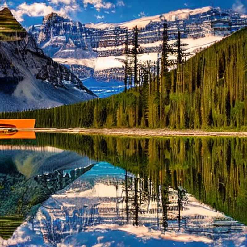 Jasper, Canada ensoleillé au printemps : paysages grandioses des Rocheuses canadiennes.