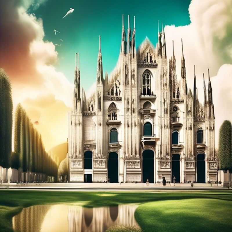 A happy family, brimming with laughter, strolls through the vibrant streets of Milan, Italy, enjoying a budget-friendly summer adventure filled with gelato, art, and hidden gems.