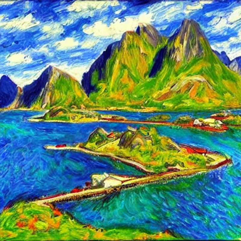 Ilhas Lofoten, Noruega, em um dia de primavera: paisagens dramáticas, montanhas imponentes e fiordes serenos.