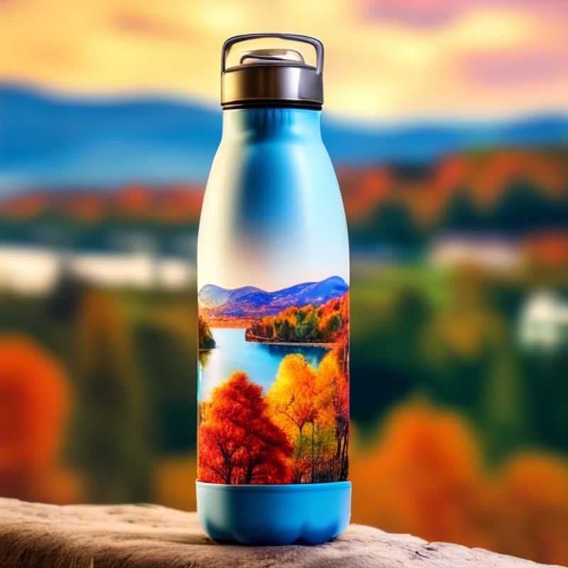 A close-up of a sleek reusable water bottle, showcasing its durable design and eco-friendly features.