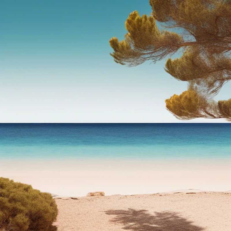 Un voyageur solitaire savoure le luxe et la tranquillité de Cala Millor, Majorque, avec une vue imprenable sur les eaux turquoises des îles Baléares en automne.