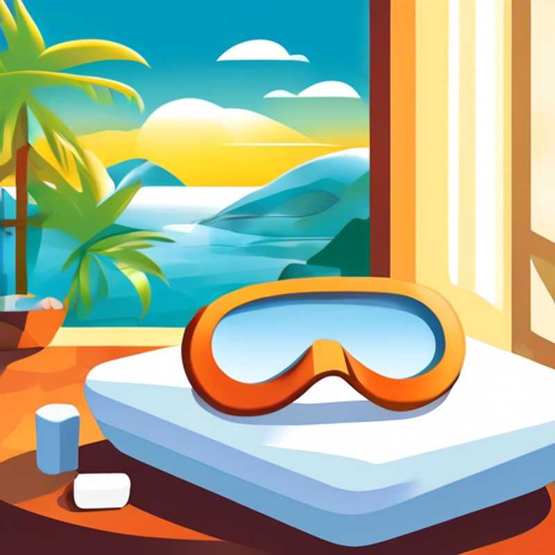 A close-up shot of a luxurious eye mask and earplugs, promising a peaceful slumber for those seeking optimal sleep quality.