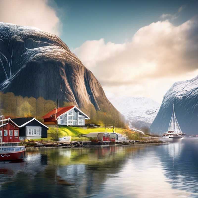 Dois casais, aventureiros de orçamento, desfrutando da beleza dramática dos fiordes noruegueses cobertos de neve, uma paisagem épica e congelante que promete uma aventura épica de 4 dias.