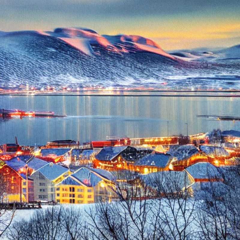 Tromsø, Noruega, banhada pela luz do sol da primavera: paisagens deslumbrantes e a promessa de aventuras árticas.