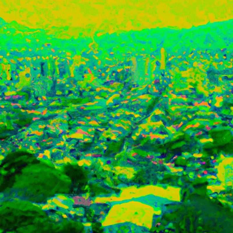 A lone traveler immersed in the vibrant street life of San José, Costa Rica, during a transformative 3-week sojourn in the heart of spring. The city's colorful buildings and lush greenery provide a captivating backdrop for exploration and self-discovery.