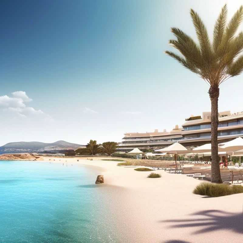 Un voyageur solitaire savoure le luxe et la tranquillité de Cala Millor, Majorque, avec une vue imprenable sur les eaux turquoises des îles Baléares en automne.