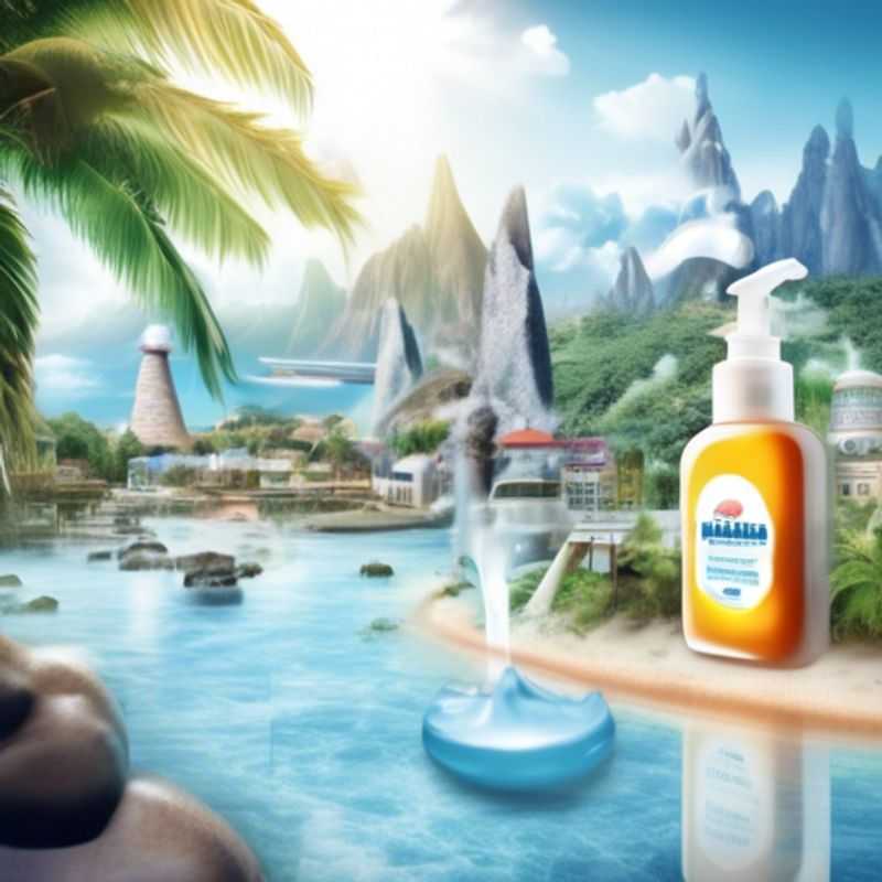 A close-up shot of a bottle of hand sanitizer and a pack of wet wipes, essential hygiene items to keep in mind when making your purchase.