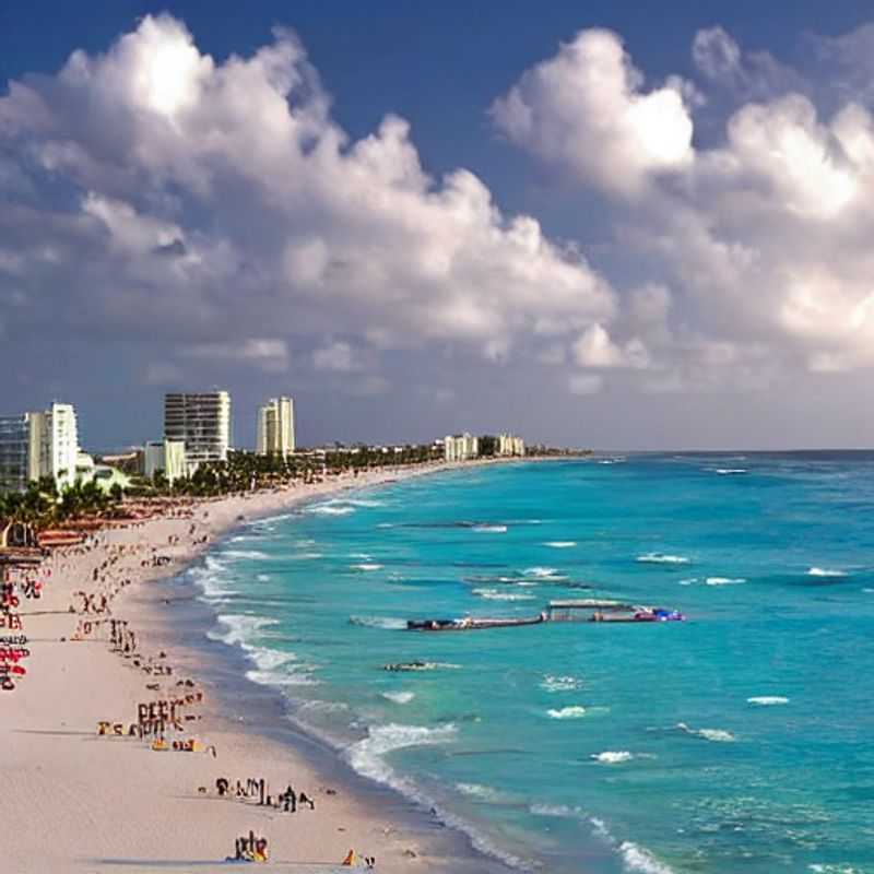 Cancun, Mexique: ambiance printanière sur une plage turquoise.