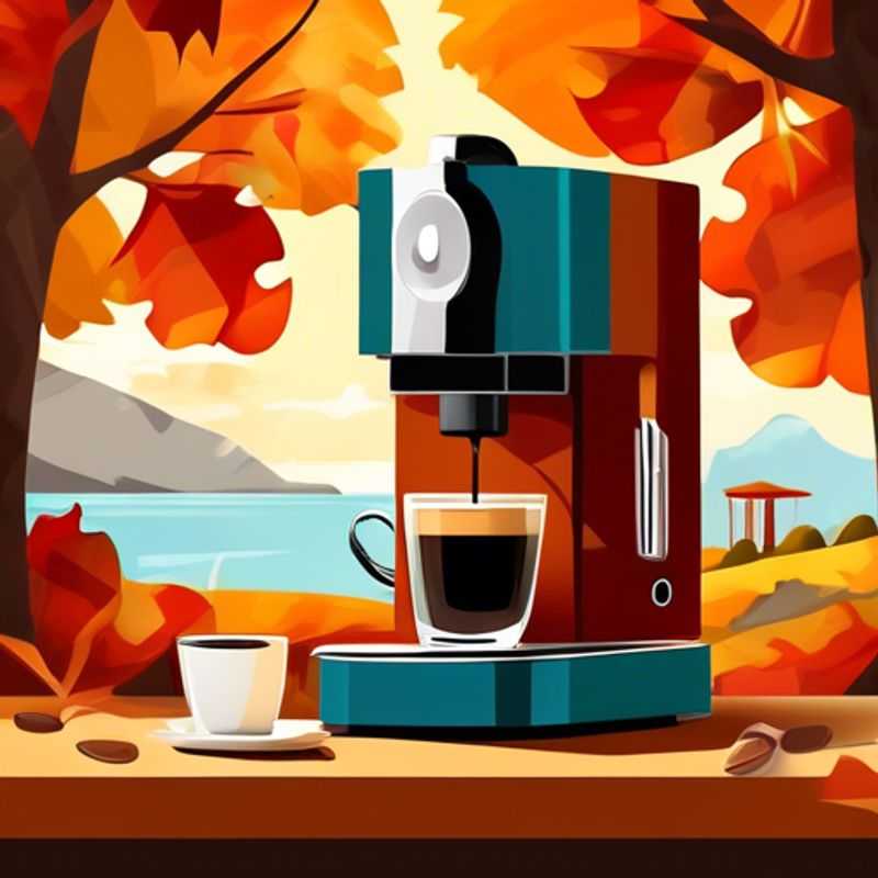 A sleek, portable espresso machine, promising cafe-quality coffee on the go, sits on a rustic wooden table, ready to transform any location into a coffee oasis.