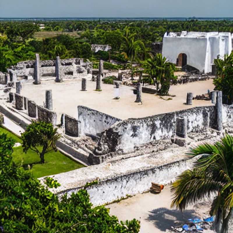 Izamal, Mexique: Maisons jaunes éclatantes sous le soleil printanier.