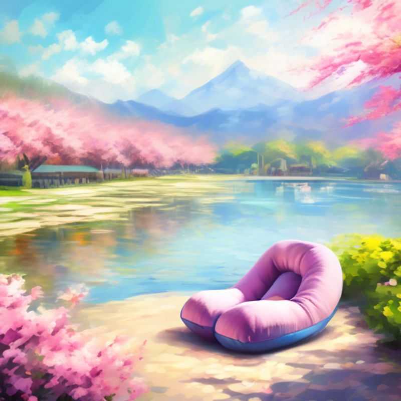 Close-up shot of a plush travel pillow, ready to provide comfort and support on your next journey.