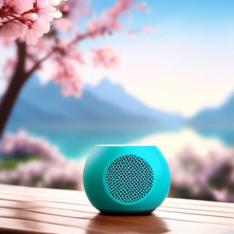 A sleek, portable Bluetooth speaker with vibrant color accents, ready to bring the party wherever you go!