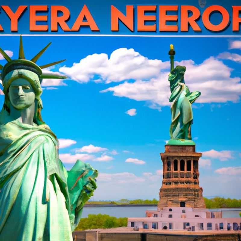 A couple strolls hand-in-hand through the vibrant streets of New York City, the towering skyscrapers and bustling crowds providing a backdrop to their weeklong summer adventure in the heart of the Big Apple.