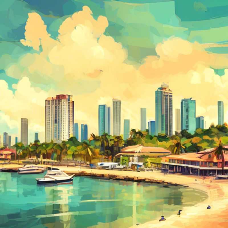 A family of cultural explorers enjoying the vibrant streets of Panama City, Panama, filled with colorful architecture and lively energy, during their two-week summer adventure.
