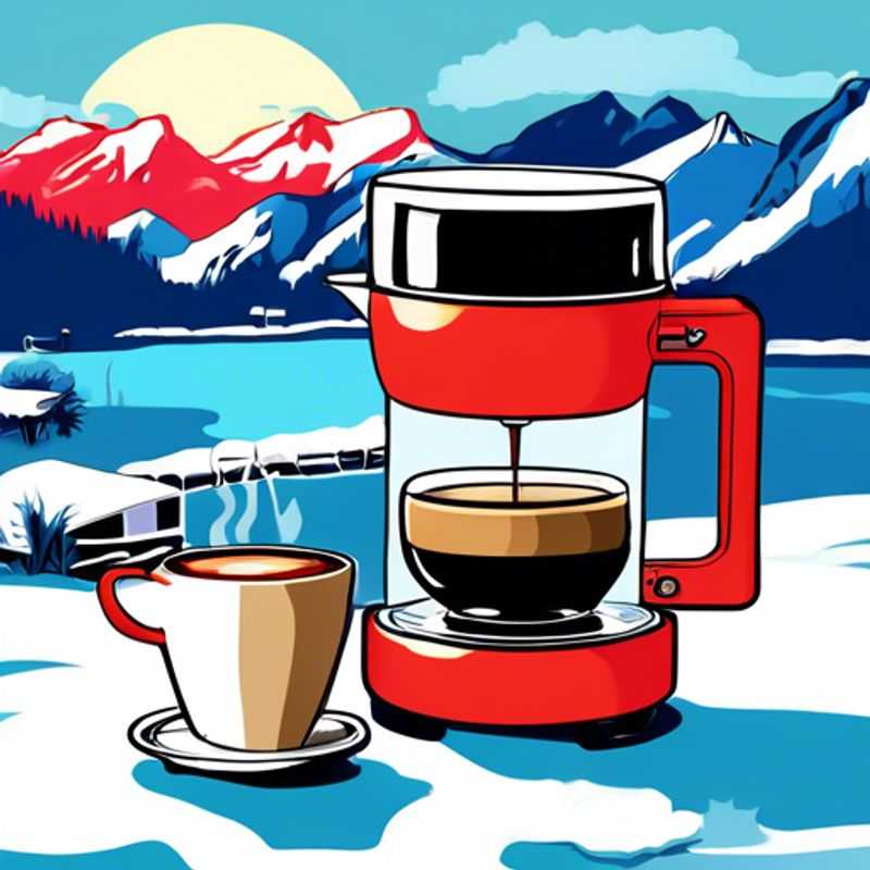 A sleek, modern portable coffee maker, ready to brew your morning pick-me-up anywhere, anytime.