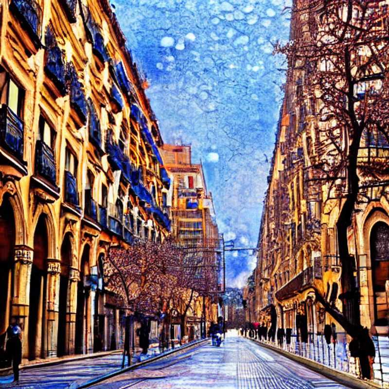 Deux amis profitant de la vibrante atmosphère du Passeig de Gràcia à Barcelone, en Espagne, pendant leur escapade printanière.