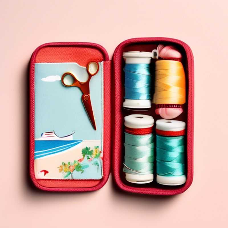 A compact travel-size sewing kit, complete with needles, thread, and buttons, ready to tackle any wardrobe mishaps on the go.