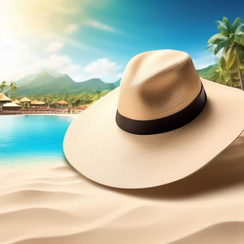 A close-up shot of a luxurious, wide-brimmed sunhat, showcasing its intricate details and elegant craftsmanship. It's the perfect accessory for stylish sun protection.