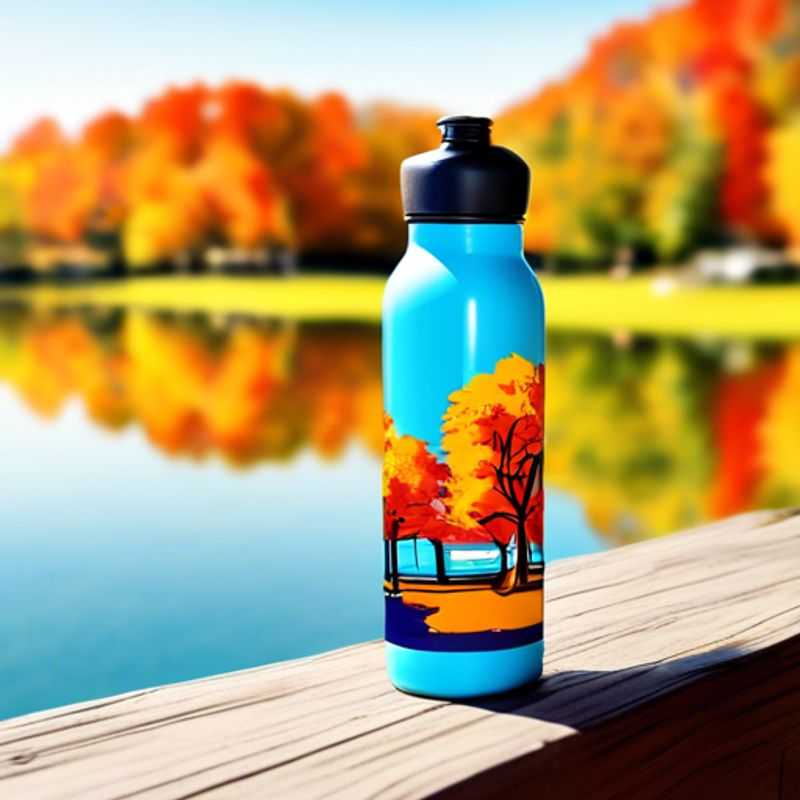 A close-up of a sleek reusable water bottle, showcasing its modern design and eco-friendly features.