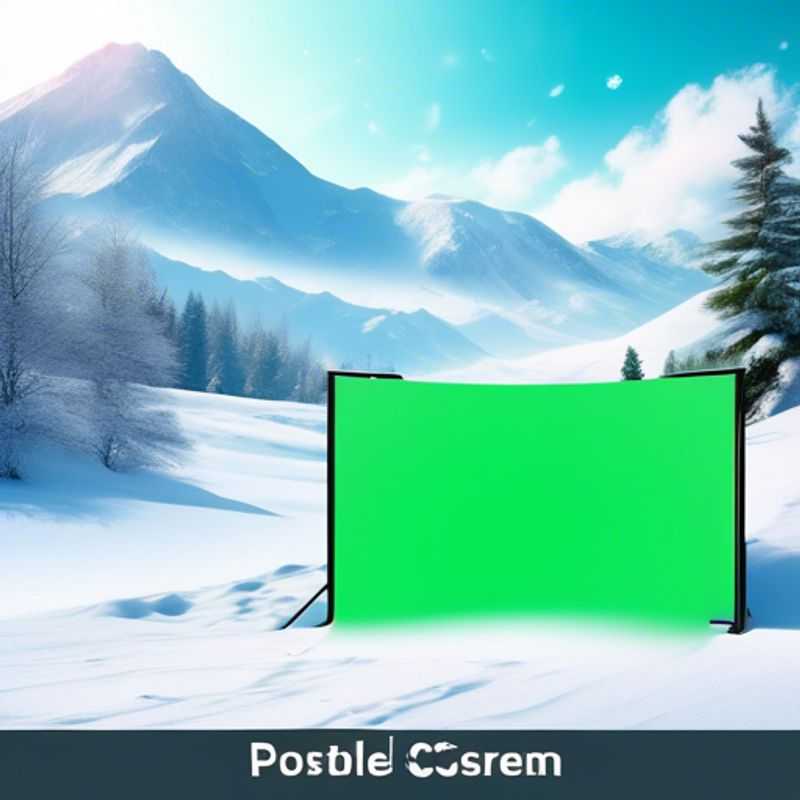 A portable green screen, set up and ready to use, allows you to instantly transform your background for video calls, with endless possibilities for creativity and professionalism.