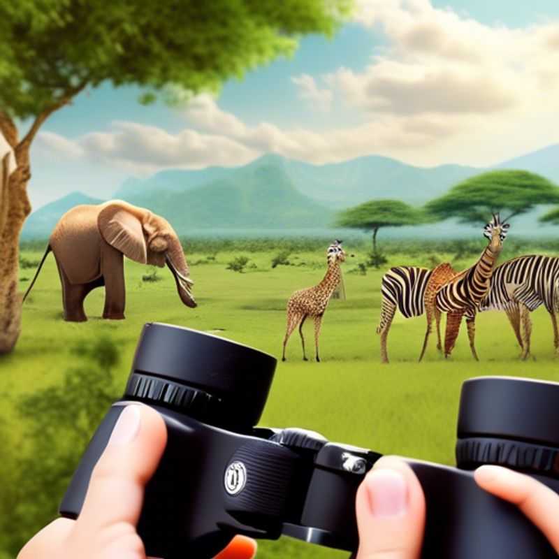 A pair of sturdy binoculars, ready to unveil the hidden wonders of nature, whether on a scenic hike or an exhilarating safari.