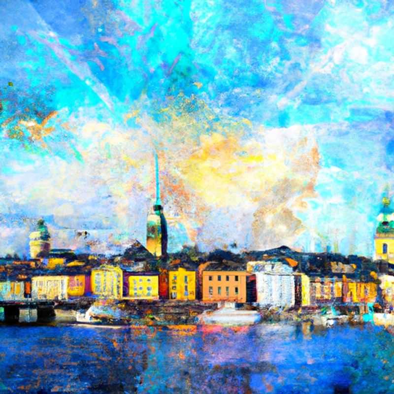 A solitary traveler strolls along the vibrant streets of Stockholm, Sweden, during the enchanting season of spring, capturing the city's captivating blend of history, culture, and natural beauty during their extended 3-week sojourn.