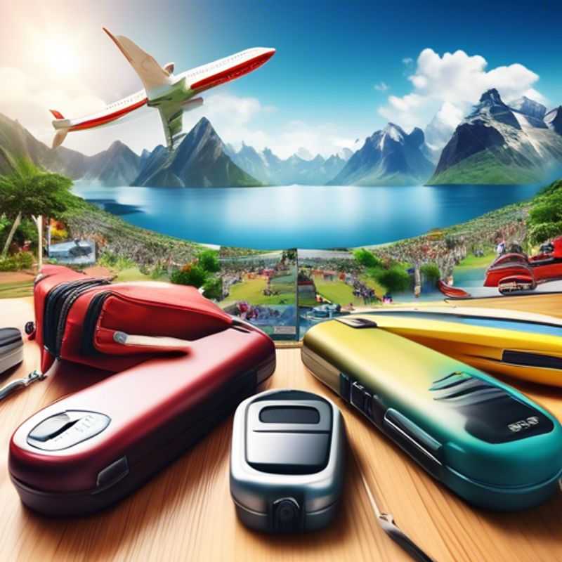 A close-up shot of a sleek multi-tool or Swiss Army Knife, showcasing its array of versatile tools, ready to conquer any adventure.