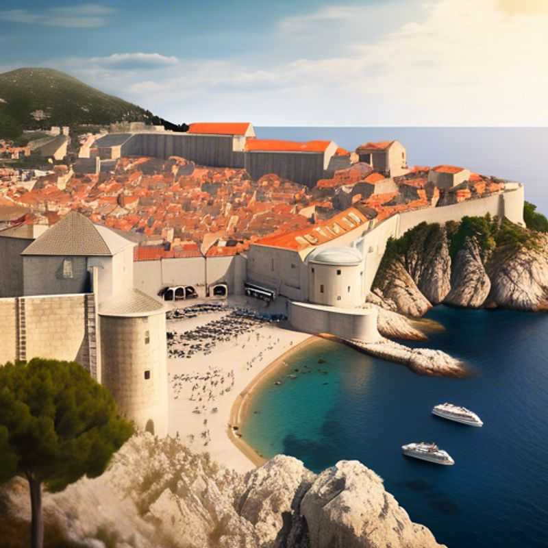 The Cultural Explorer, a trio of couples, gazing in awe at the ancient city walls of Dubrovnik, Croatia, during their winter exploration. The historic architecture stands resilient against a backdrop of crisp, snowy skies, painting a picture of timeless beauty and captivating intrigue.