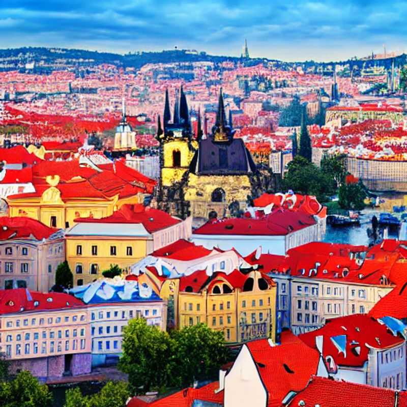 Prague au printemps : Une vue pittoresque de la ville, illuminée par le soleil printanier.