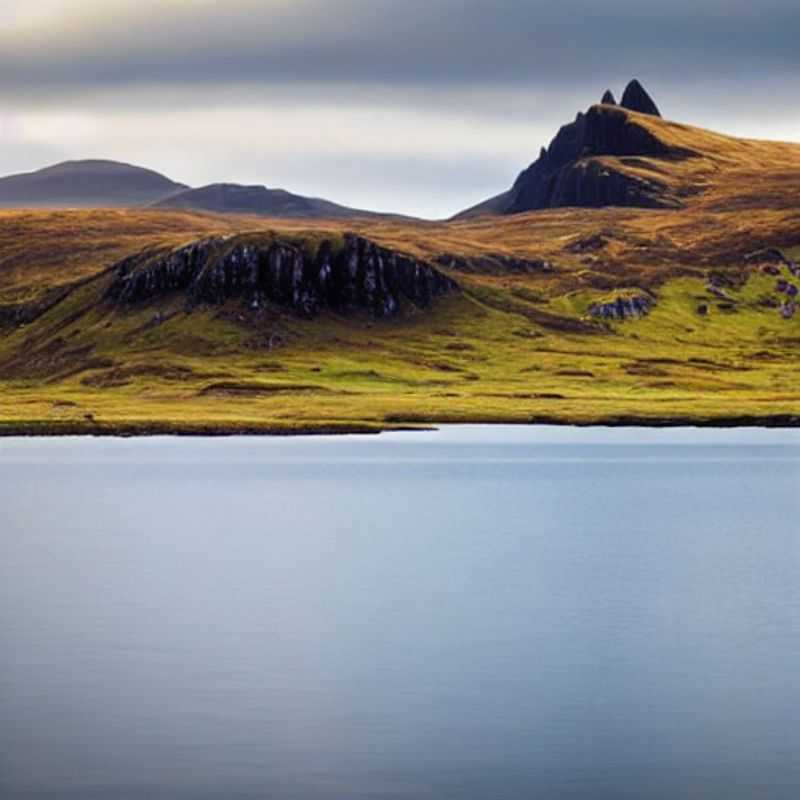 L'île de Skye, Écosse, baignée de lumière printanière.