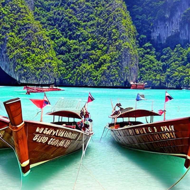 Ko Phi Phi, Thaïlande : Plage paradisiaque sous le soleil printanier.