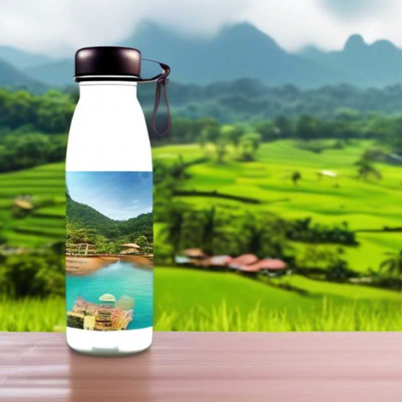 Une bouteille d'eau réutilisable, symbole d'une conscience écologique et d'une hydratation durable.