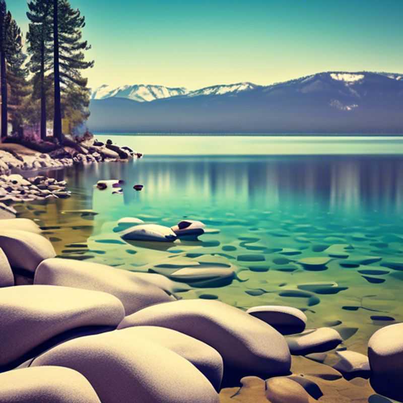 Two couples reveling in the vibrant atmosphere of Lake Tahoe, USA, surrounded by stunning mountain views and sparkling blue waters during their 4-day coolcation adventure at the festival.
