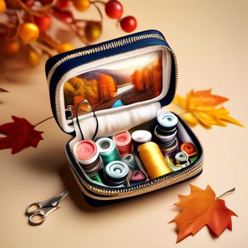 A compact travel-size sewing kit, containing needles, thread, buttons, and other essential tools for quick repairs on the go.