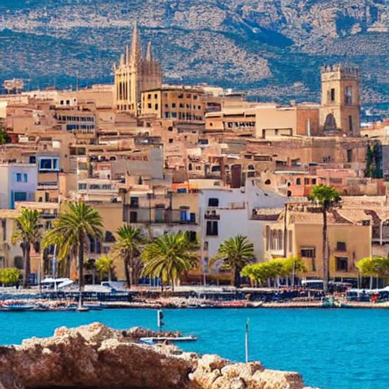 Palma de Majorque, îles Baléares, Espagne : soleil printanier sur la plage.