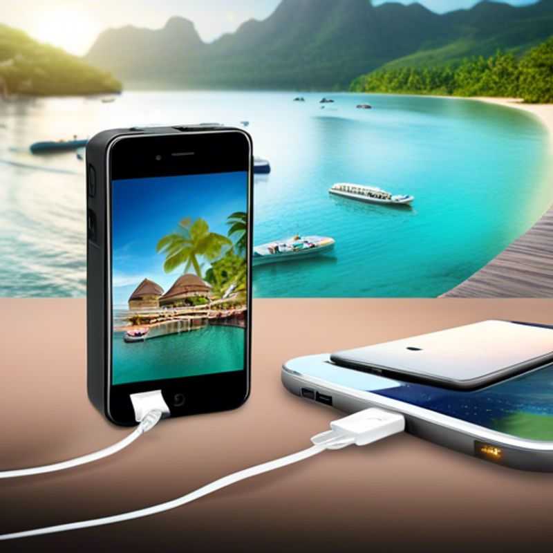 A close-up shot of a sleek and modern power bank, ready to provide a lifeline of charge for your mobile devices on the go.