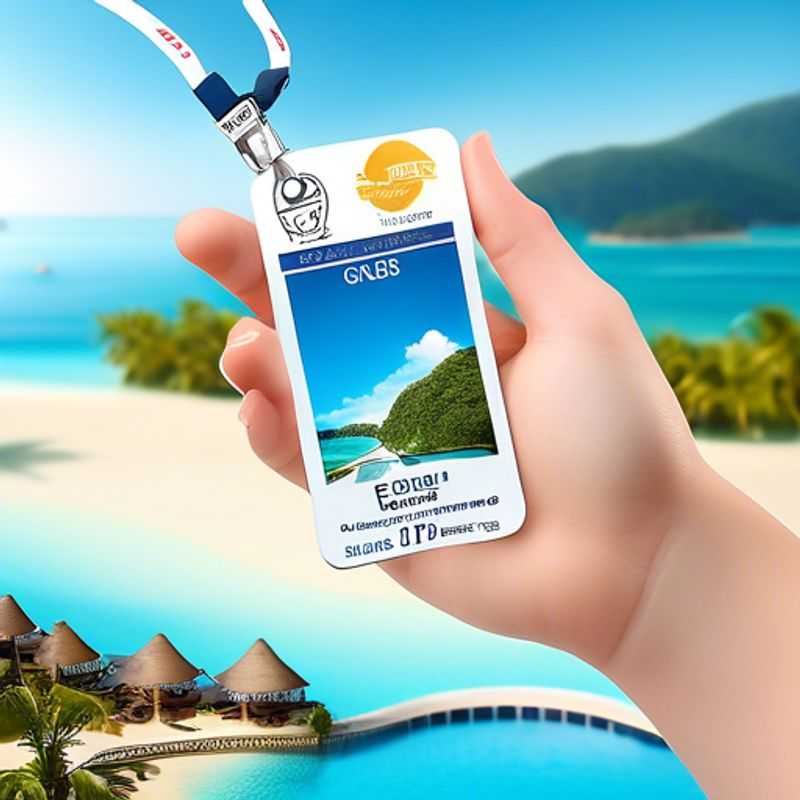 Close-up of a colorful lanyard with a cruise ship key card attached, highlighting the practical and stylish features of this travel essential.