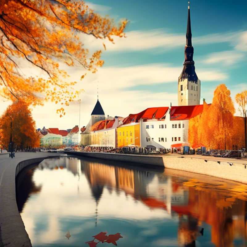 A family of four, bundled up in warm winter wear, smiles brightly as they explore the charming cobblestone streets of Tallinn, Estonia.