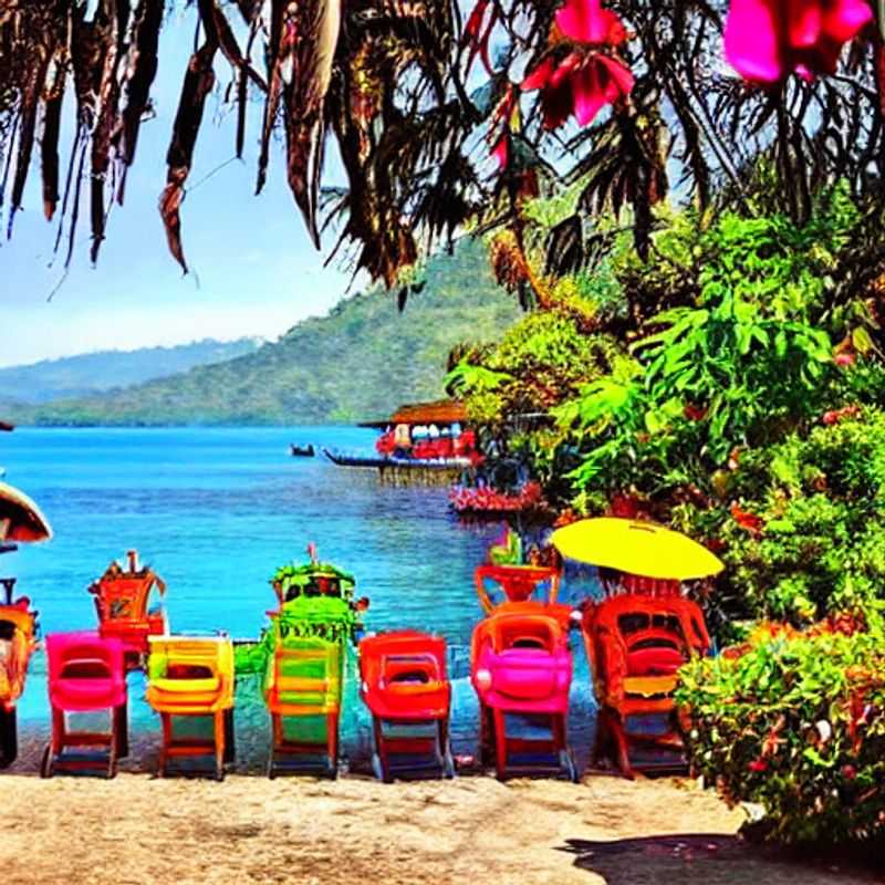 Flores, Guatemala : Charme colonial et lac enchanteur au printemps. (Flores, Guatemala: Colonial charm and enchanting lake in spring.)