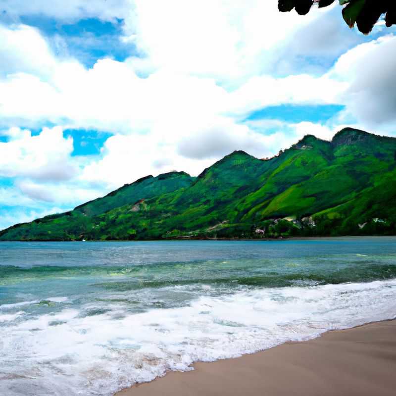 Two couples basking in the sun-kissed shores of Seychelles, an archipelago of breathtaking beauty, during their 4-day autumn getaway. Azure waters, pristine sands, and vibrant greenery paint a picture of tropical paradise.