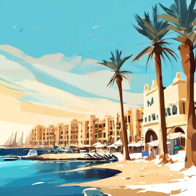 Three couples bask in the warm Egyptian sun, enjoying a vibrant underwater world of coral reefs and colorful fish in Hurghada. Their last-minute escape to the Red Sea promises three weeks of adventure and relaxation.