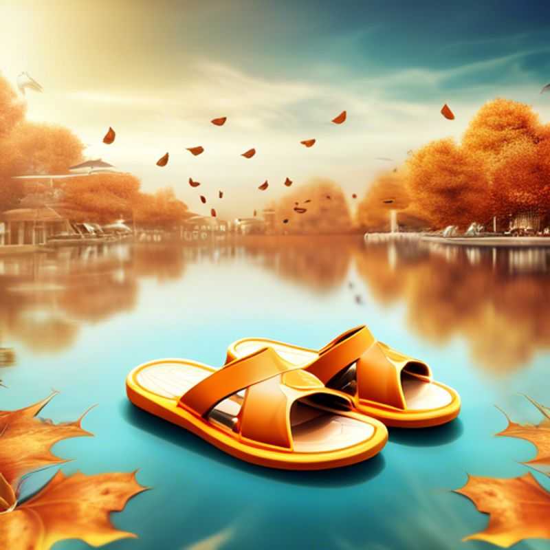 Close-up shot of a pair of vibrant water shoes, showcasing their quick-drying mesh and secure fit, ideal for exploring rivers, beaches, and rocky terrains.