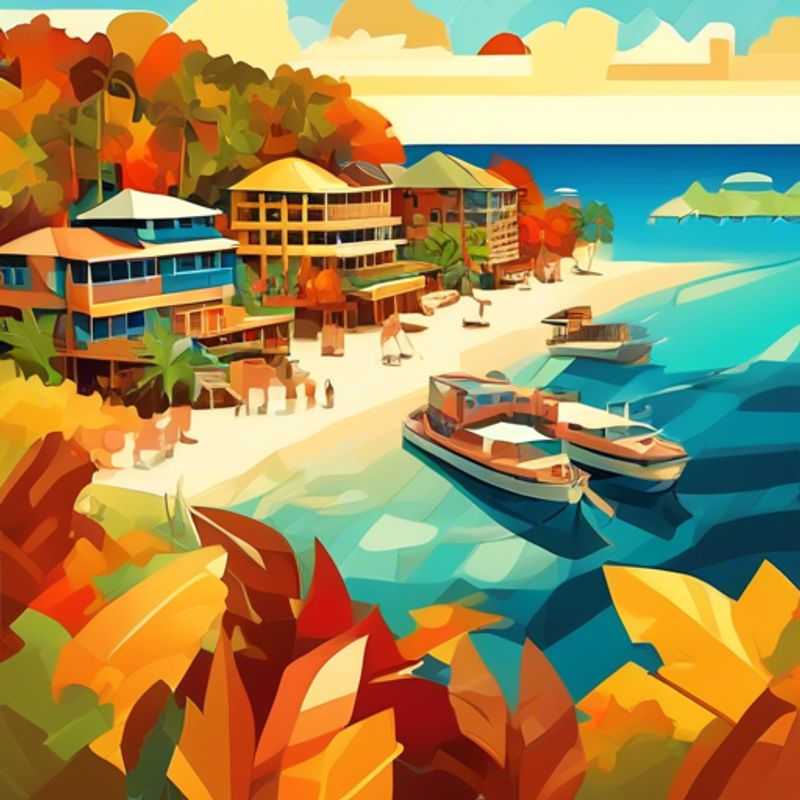 Here are a few options for alt text in Portuguese for an image of Roatán, Honduras in an article about whether Roatán is expensive to visit: