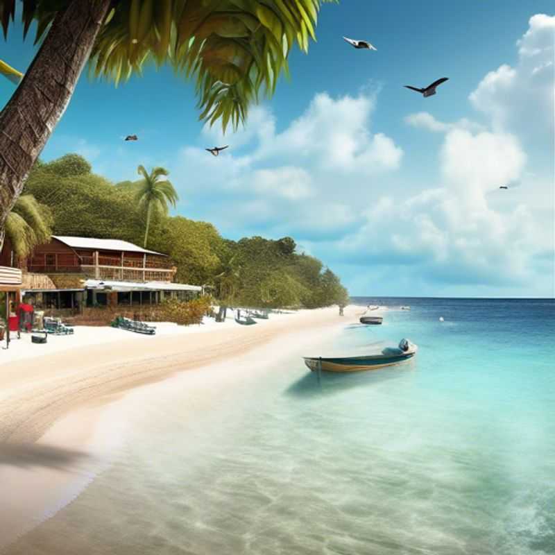 Here are a few options for alt text in Portuguese for an image of Roatán, Honduras in an article about whether Roatán is expensive to visit: