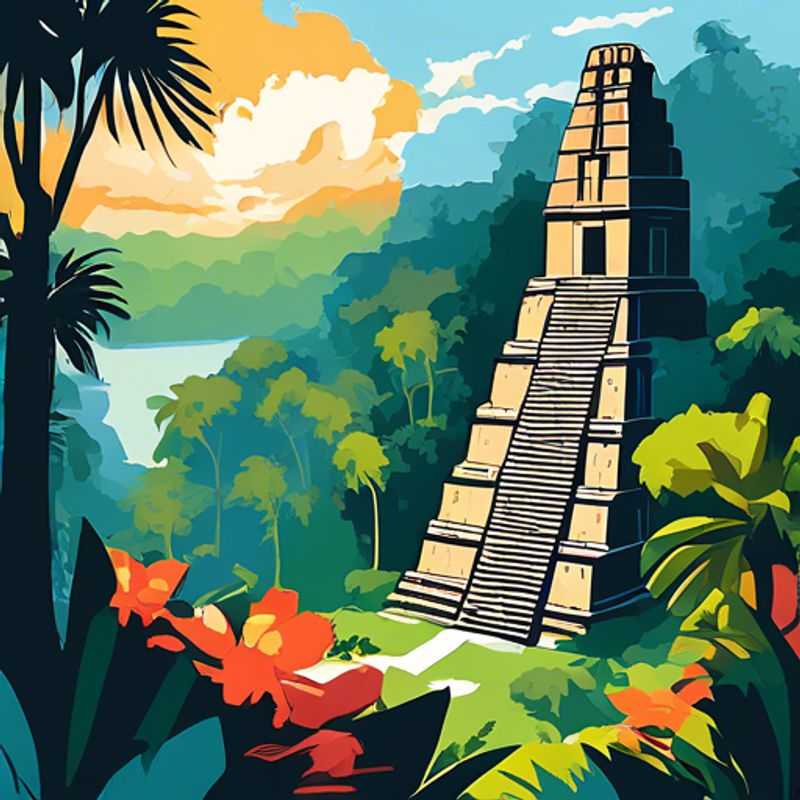Les ruines mayas de Tikal, Guatemala.